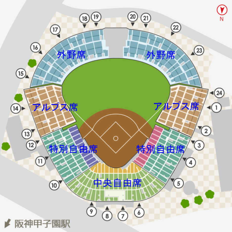 甲子園19の自由席の料金は チケット当日券と前売り券の購入方法も スポ魂ルール