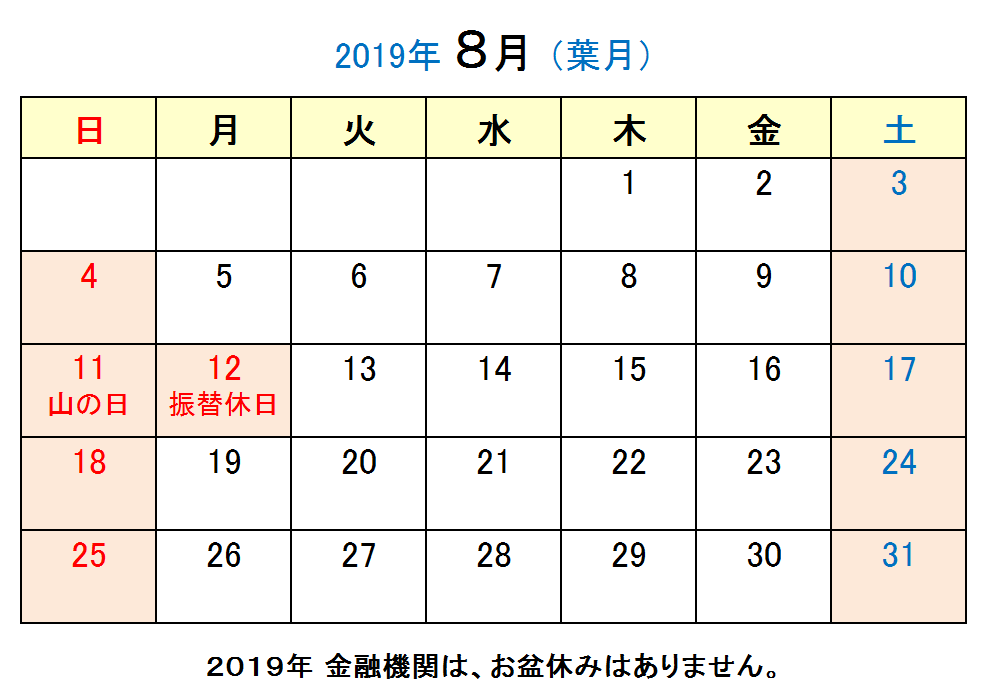 お盆休み19の期間はいつから 旅行場所のおすすめと銀行利用も調査 トレンドの樹